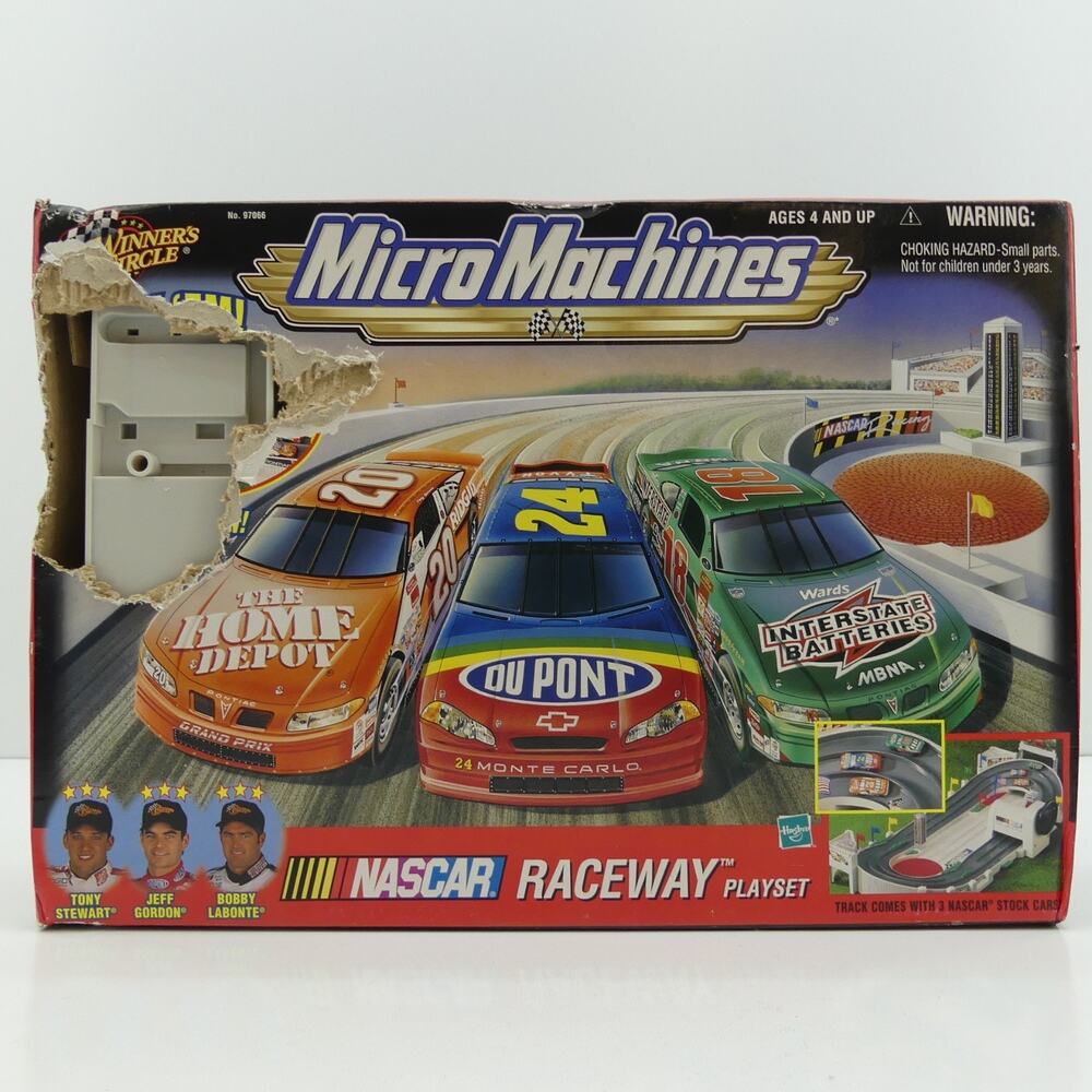 VTG 1999 Micro Machines NASCAR Raceway Playset Winners Circle Hasbro w/ Box